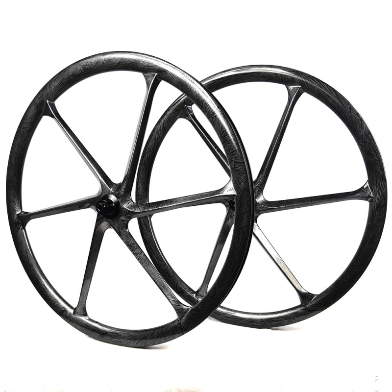 Carbon Fiber Wheels Factory - Customized Ice Crack 6 Spoke 28mm Width