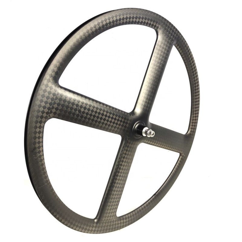 4-spoke Carbon Factory - 12K Road Track Single Speed Fix Gear