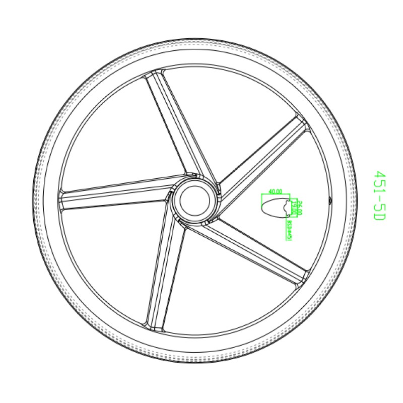 Carbon 5-Spoke Manufacturer - Small Wheel 26mm Width 40mm Height