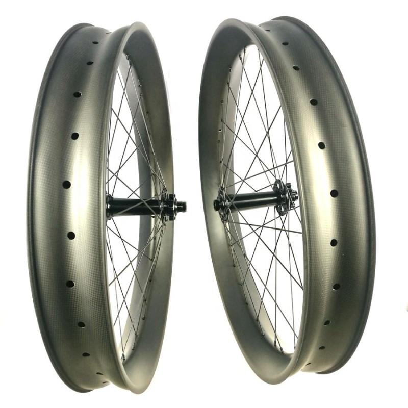 Snow Bike Wheel Supplier - 100MM Width Tubeless Clincher Carbon 26