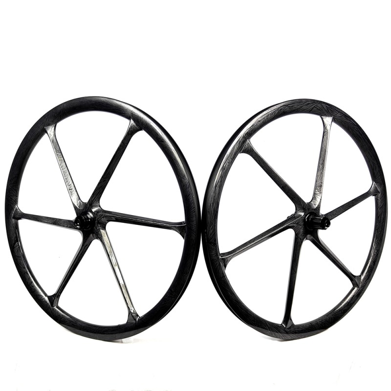 Carbon Fiber Wheels Factory - Customized Ice Crack 6 Spoke 28mm Width