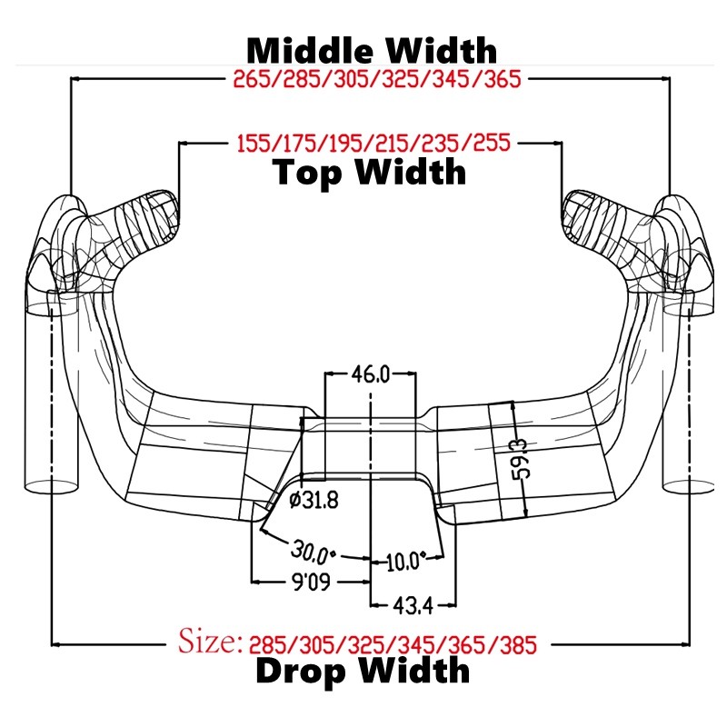 Aero Track Factory - 14.6°Cycling Sprint Match Bent Handlebar