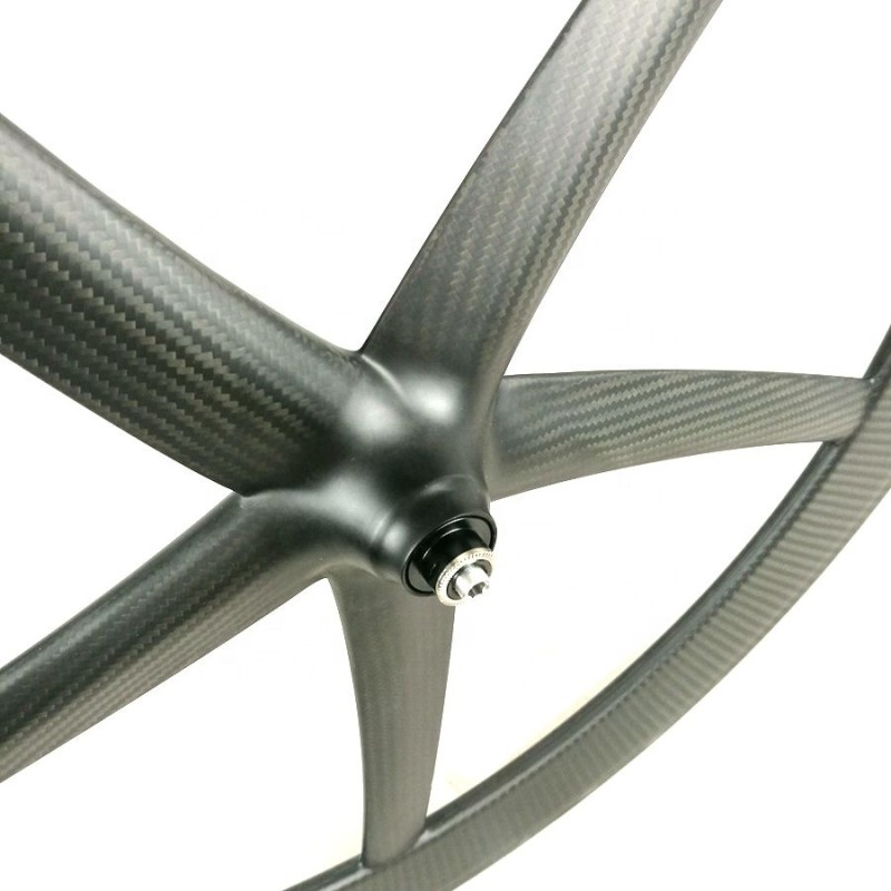 Fixie Wheelset Supplier - 25MM Width Carbon 5 Spoke 65MM Height
