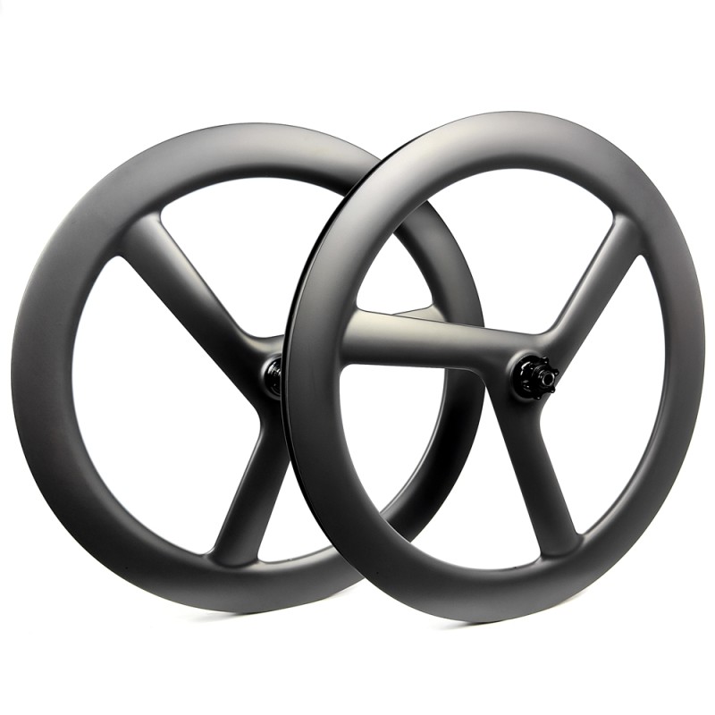 Carbon Wheelset Factory - Full 700C 3 Spoke 58mm Tubular Tubeless