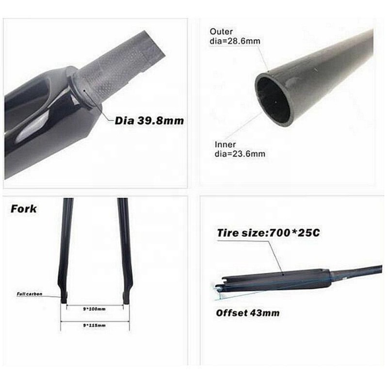 Full Carbon Manufacturer - Track Frame 700C Carbon Bicycle Frame