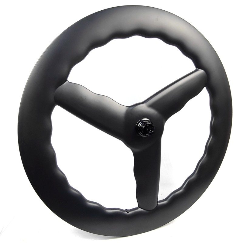 Carbon Bike Wheels Manufacturer - Full Carbon Wave 3 Spoke 28mm Wide