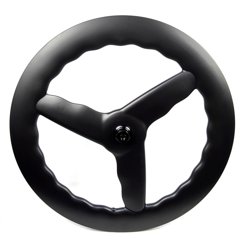 Carbon Bike Wheels Manufacturer - Full Carbon Wave 3 Spoke 28mm Wide