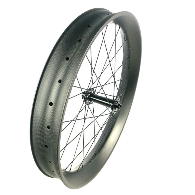 Snow Bike Wheel Supplier - 100MM Width Tubeless Clincher Carbon 26