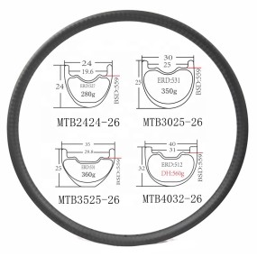 MTB Rims Supplier - 26 Inch Cycle Carbon Rim 36 Hole Wheel