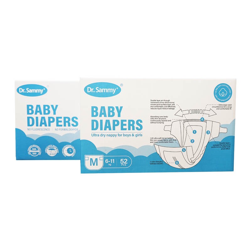 Baby Diaper Manufacturer - OEM Elastic Waistband High Absorbency