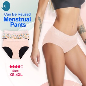 Menstrual Panties Supplier - 3-Piece Organic Cotton Lace