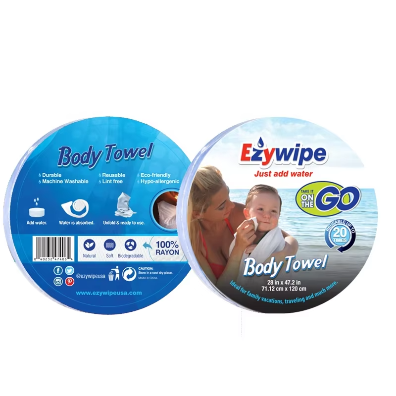 Compressed Towel Supplier - 100% Rayon Beach Towels