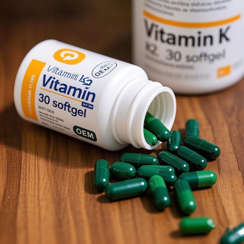 OEM Healthy Supplement Vitamin K2 Softgel with Private Label