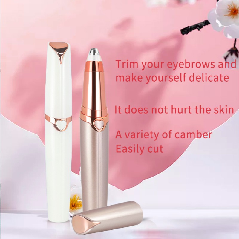 LED Electric Eyebrow Trimmer Pen Hair Remover Painless Lady Rechargeable Mini Eye Brow Shaver Razor High Quality