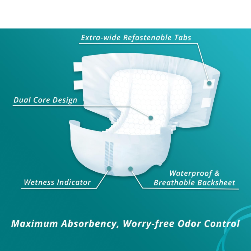 Adult Diapers Manufacturer - Printed Plastic Backed OEM