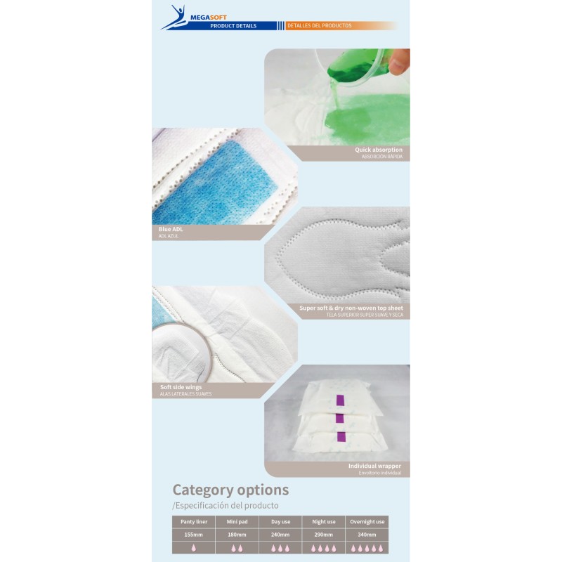 Sanitary Pads Factory - MEGASOFT 340R Feminine Hygiene