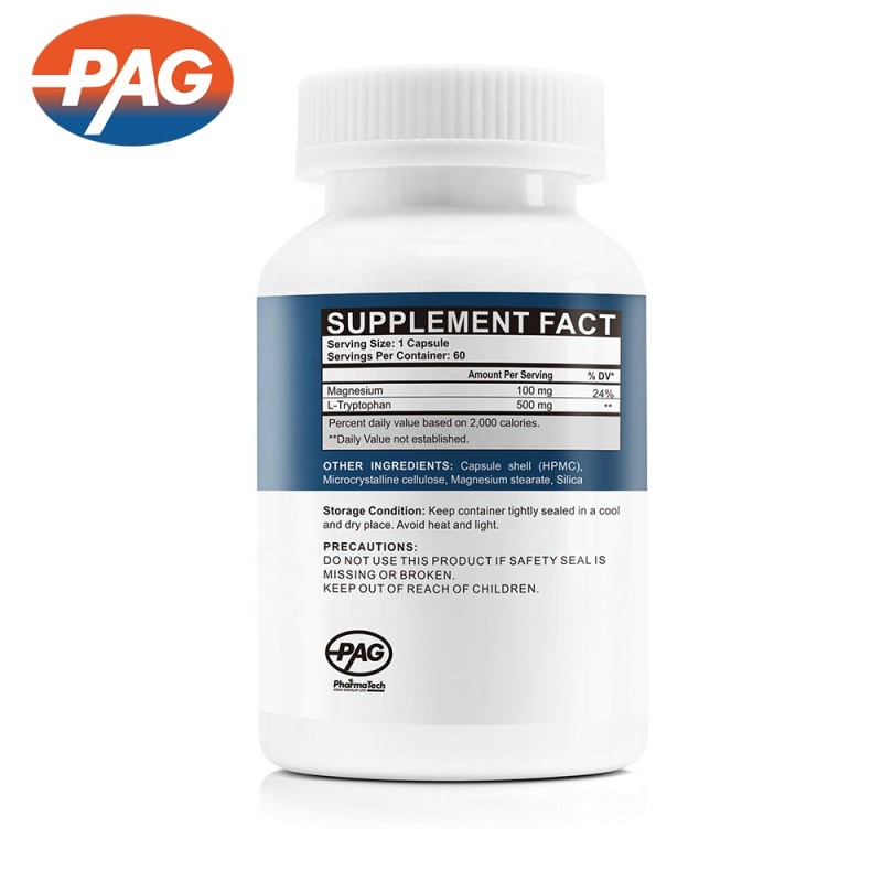 PAG OEM Memory Sleep Aid Encourage Relaxation Magnesium With L Tryptophan Supplement Capsule