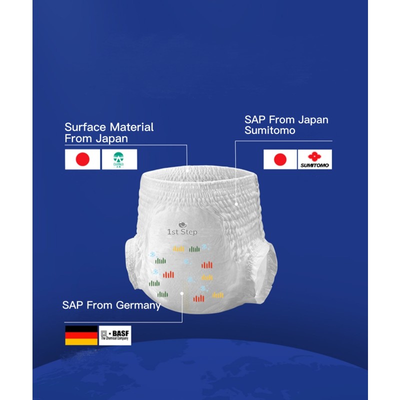 Baby Diaper Pants Supplier - Pampering Huggius 4 Size M-XXL