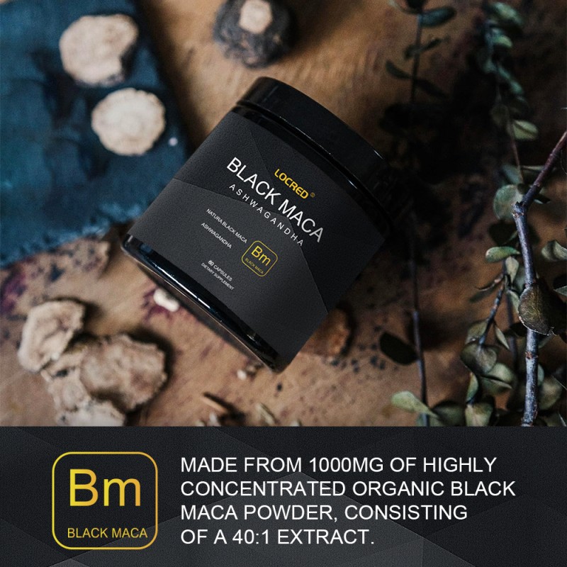 100% Pure Non-GMO Maca Capsules High Quality Black Maca Powder for Men and Women Natural Energizer Adult Dosage
