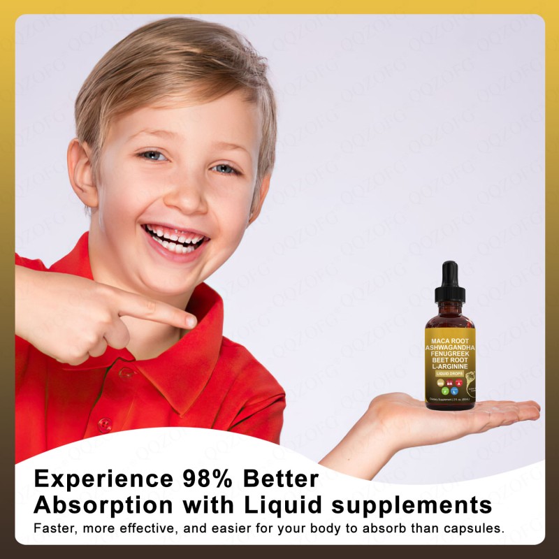 Hot Selling Custom Liquid Extract Supplement Drops Maca Root and Ashwagandha Private Label Plant-Based Supplement