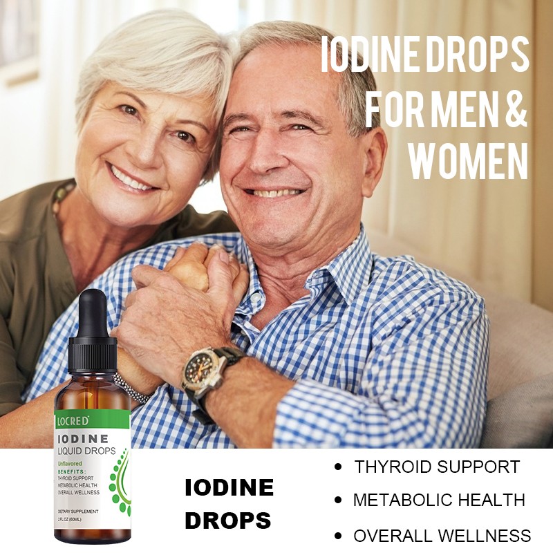Customizable Private Brand Iodine Supplement Drops Herbal Extract in Bottle Packaging