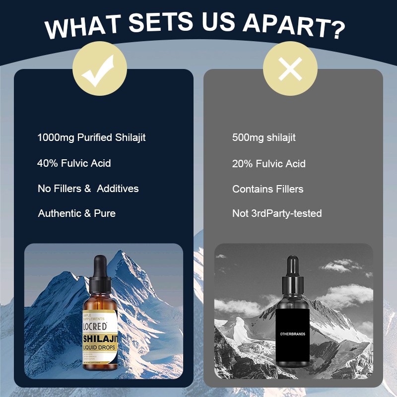 High Quality Shilajit Liquid Drops Essential Minerals Supplement for Adults Natural Energy Boost for Men and Women