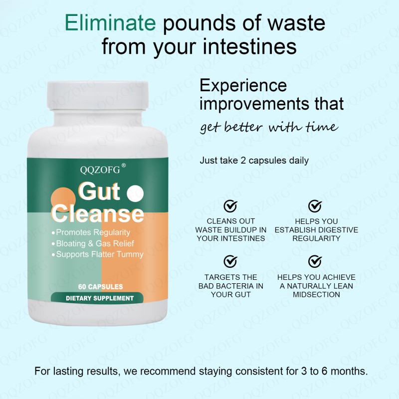 OEM Herbal Supplements for Gut Health Magnesium Berberine Vitamin D & Quercetin Capsules Colon Cleanse Formula