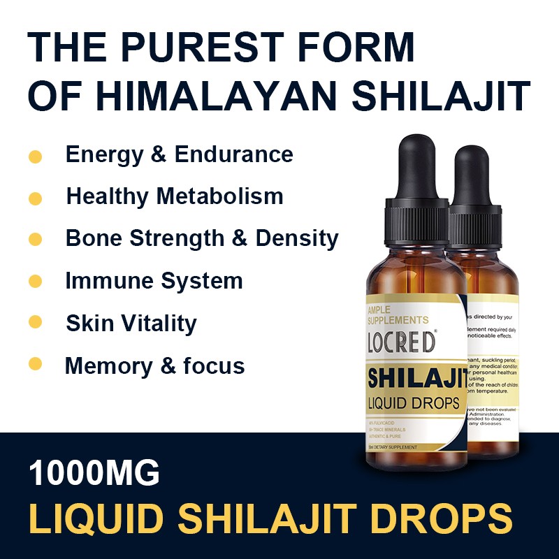 High Quality Shilajit Liquid Drops Essential Minerals Supplement for Adults Natural Energy Boost for Men and Women