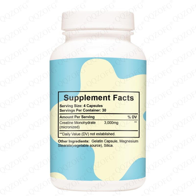 OEM Creatine Monohydrate Capsules Pre-Workout Muscle Size Strength Supplements Herbal Sports Nutrition Product for Adults