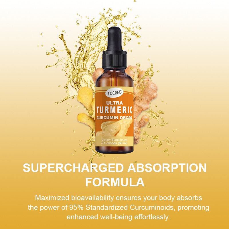 Wholesale OEM/ODM Customizable Nano Liquid Turmeric Curcumin Drops Turmeric Root Extract Supplement with Customizable Labels