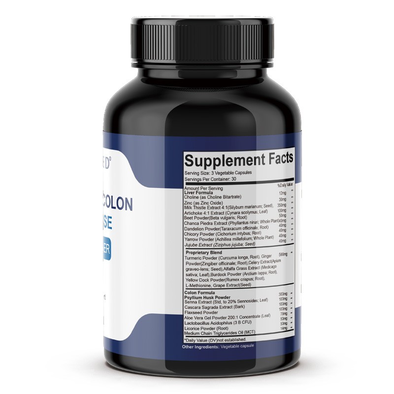 Hot Selling Advanced Non-GMO Colon Cleanse for Adults Gut Detox with Multiple Benefits for Men Women Safe for Pregnant Women