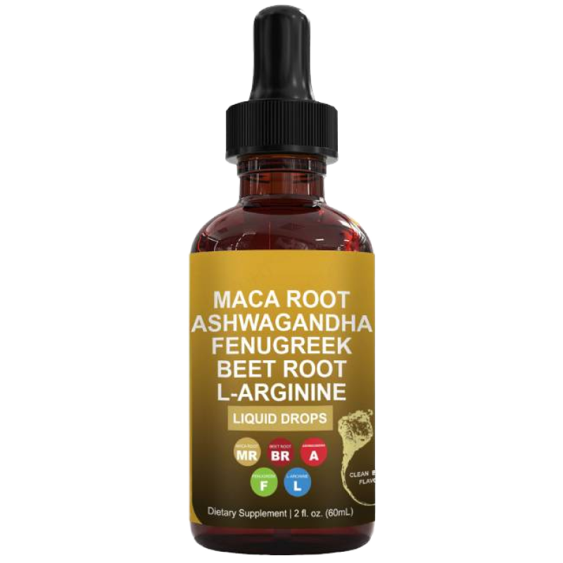 Hot Selling Custom Liquid Extract Supplement Drops Maca Root and Ashwagandha Private Label Plant-Based Supplement
