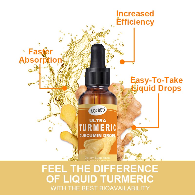 Wholesale OEM/ODM Customizable Nano Liquid Turmeric Curcumin Drops Turmeric Root Extract Supplement with Customizable Labels