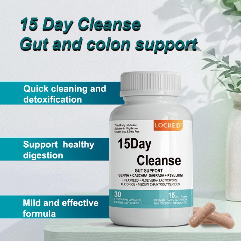 Advanced 15-Day Gut Cleanse Detox Supplement for Adults Hot Selling Factory Direct Healthcare Supplement Supports Digestive
