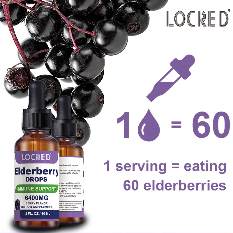 OEM/ODM Wholesale Elderberry Drops Customizable Labels Herbal Extract in Bottles