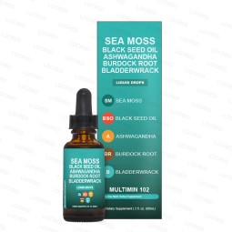 High Quality Vegan Sea Moss Liquid Drops Raw Immunity Booster Supplement for Adults Supports Joint Digestive Health Oral Liquid