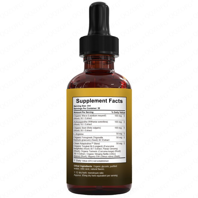 Hot Selling Custom Liquid Extract Supplement Drops Maca Root and Ashwagandha Private Label Plant-Based Supplement