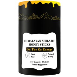 Shilajit Honey Sticks 30 Sticks Pure Himalayan Resin With High Potency Herbal Blend for Energy Boost & Immune Support