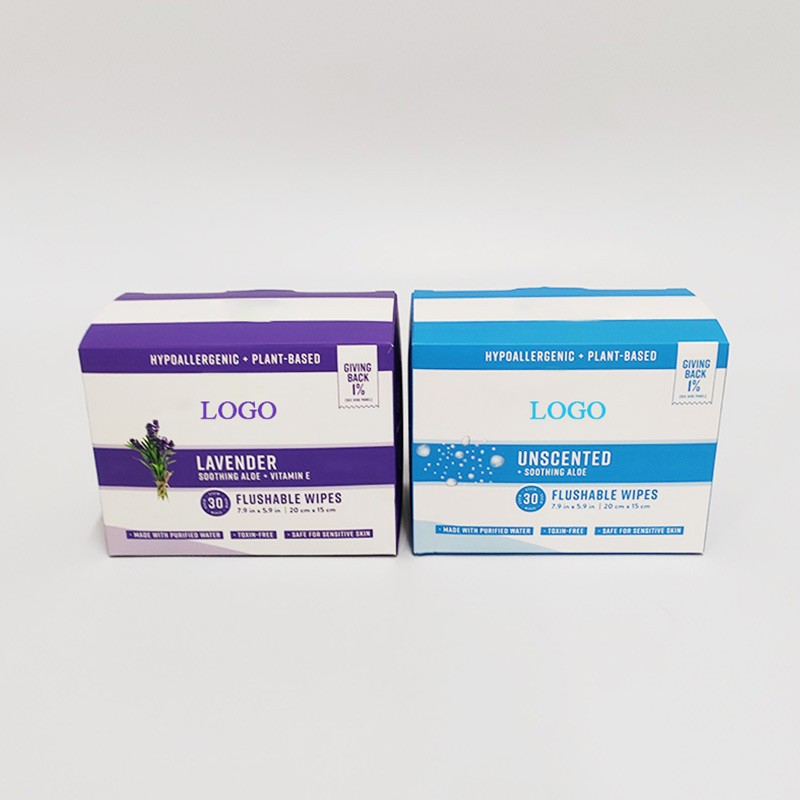 Wet Wipes Factory - Custom Flushable Lavender 30 PCS