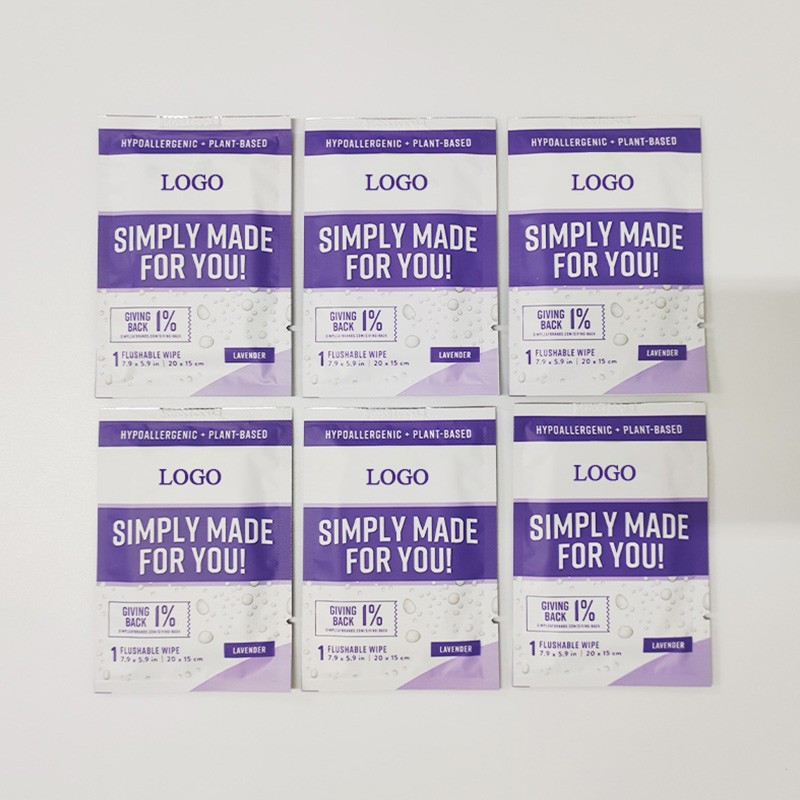 Wet Wipes Factory - Custom Flushable Lavender 30 PCS