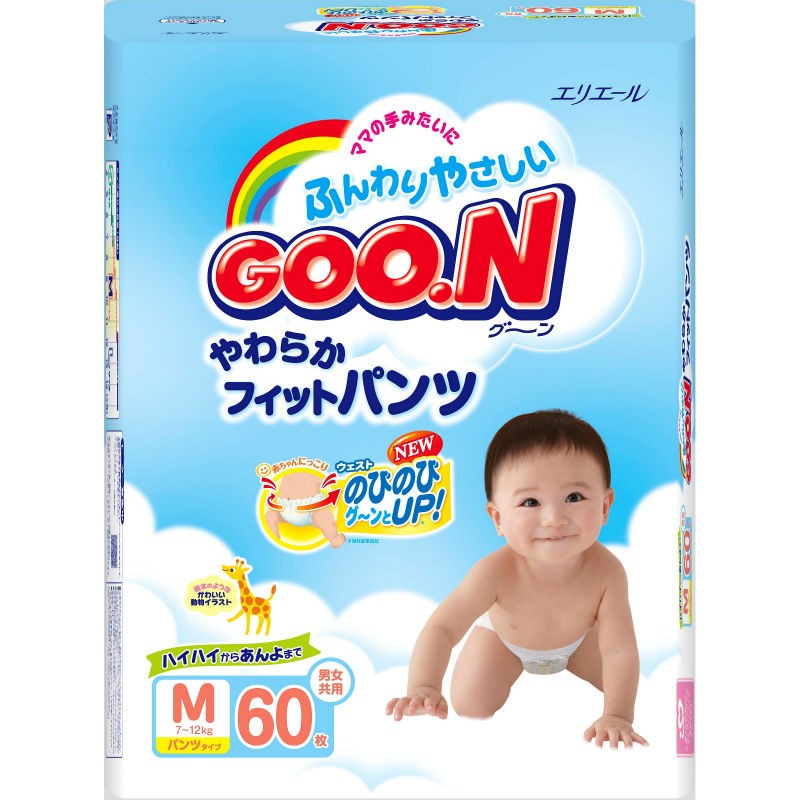 Baby Diapers Factory - GOO.N M-size Pants 60 Pieces Vitamin E