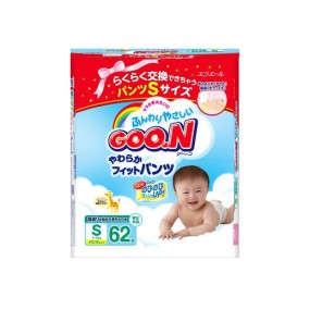 Baby Diapers Manufacturer - GOO.N S-size Pants 62 Pieces Printed
