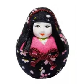 Doll Manufacturer - Hime-Daruma Cherry Pattern Black Ver