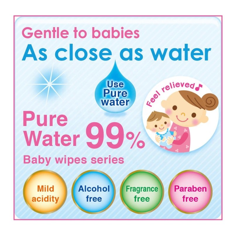 Baby Wipes Factory - CICA 99% Water Alcohol-Free 100sheets 3pack