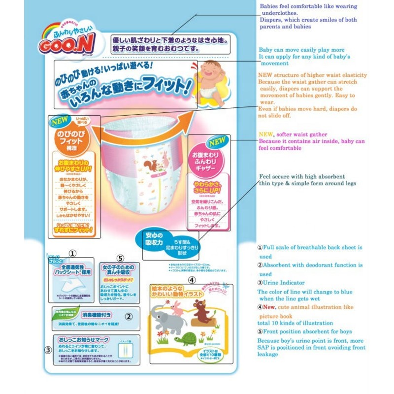 Baby Diapers Factory - GOO.N XXXL-size Pants 14pieces Nappy