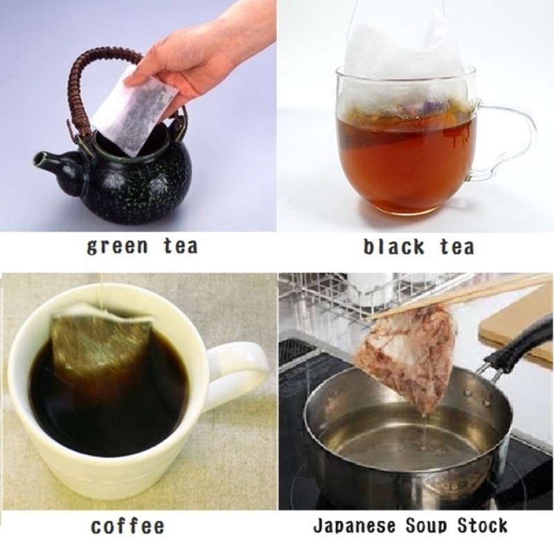 Green Tea Bag Factory - Disposable Paper 60pcs Hot Water