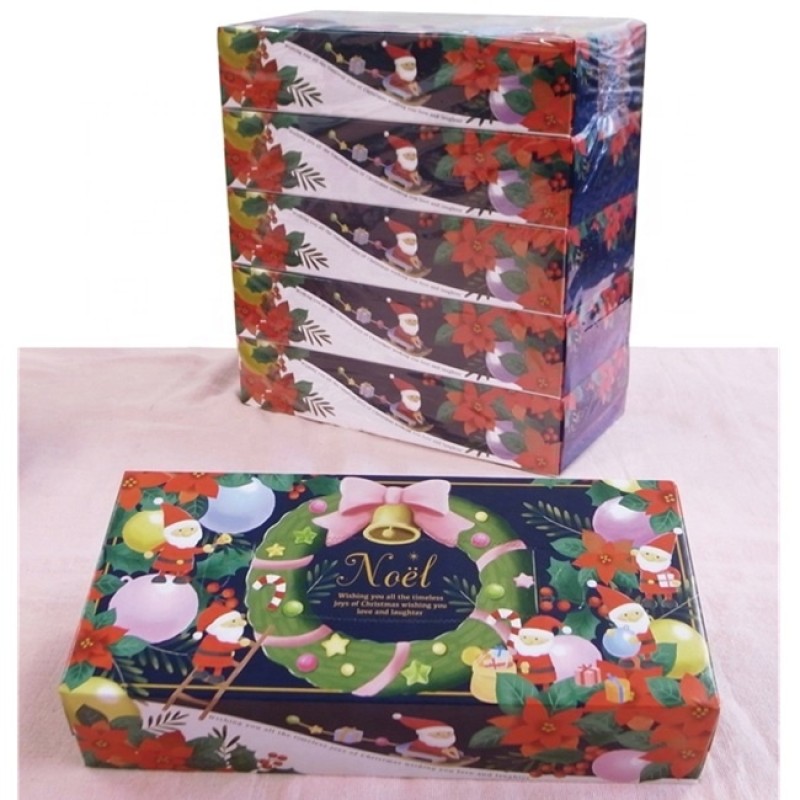 Facial Tissue Manufacturer - Eco-Friendly 120W 2-Ply Christmas