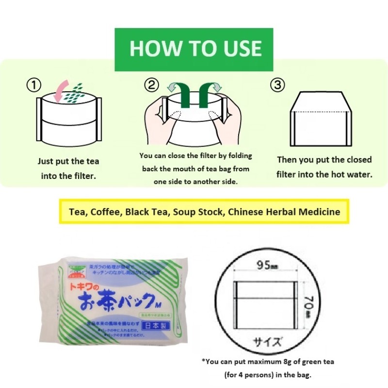 Green Tea Bag Factory - Disposable Paper 60pcs Hot Water