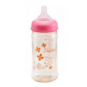 Nursing Bottle Factory - 240ml Wide Neck Pink Silicone Teat
