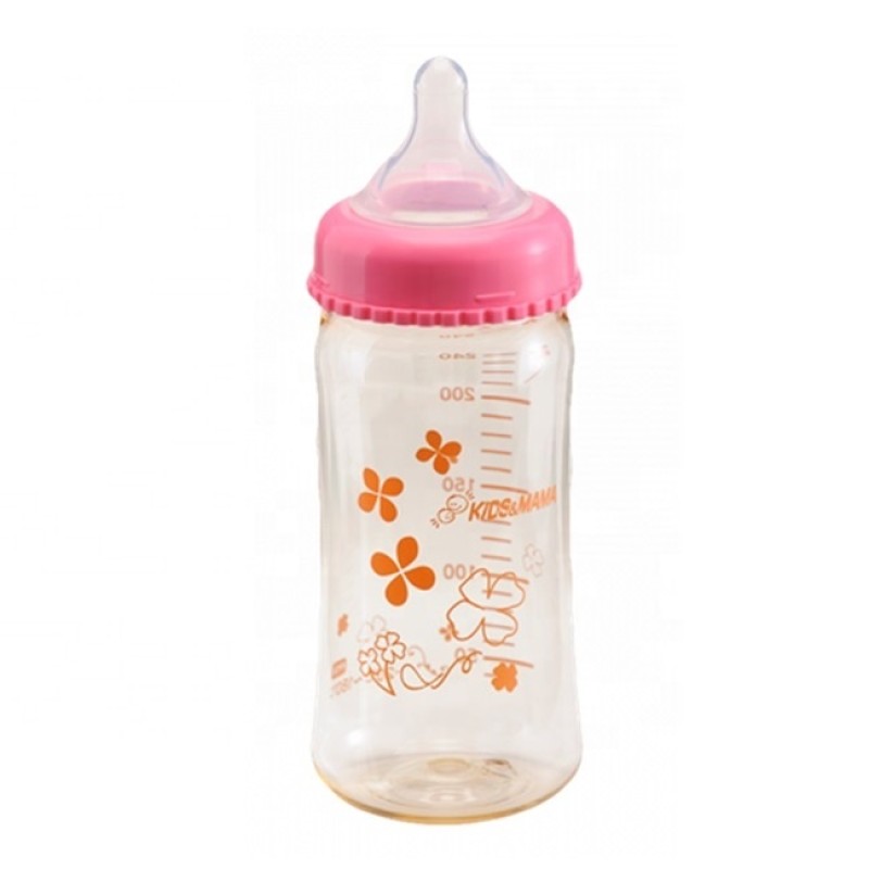Nursing Bottle Factory - 240ml Wide Neck Pink Silicone Teat
